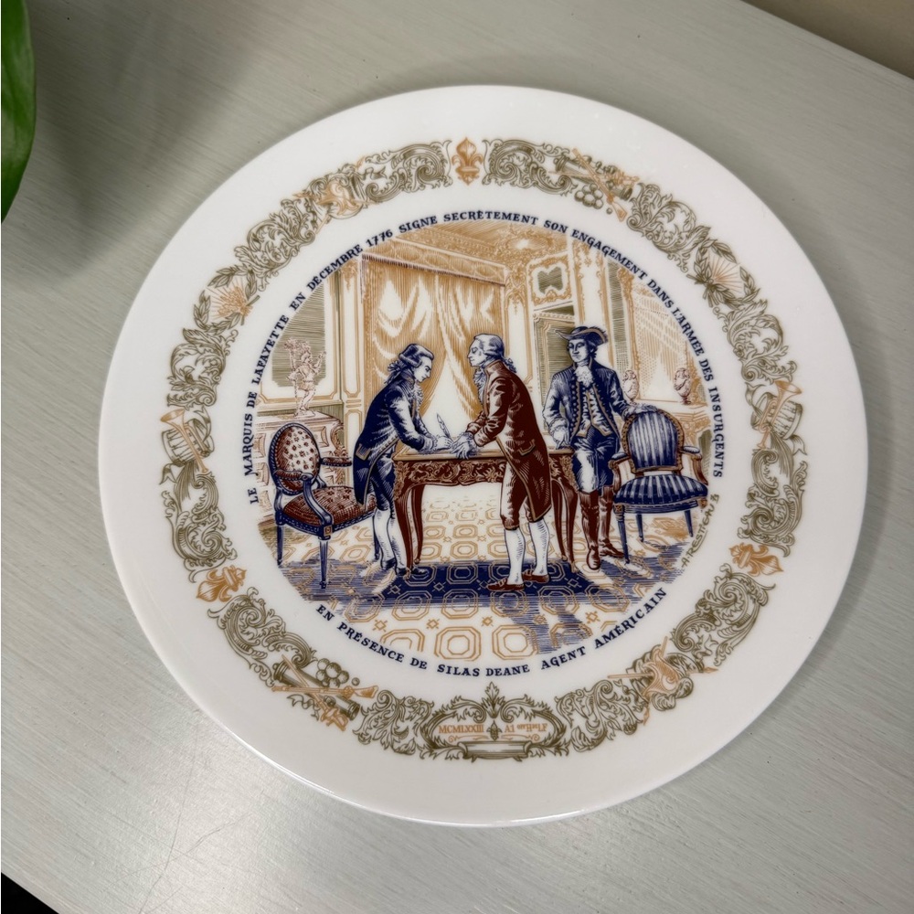 Collectible 1973 Lafayette Legacy 1776 Revolutionary War Memorabilia Plate No972